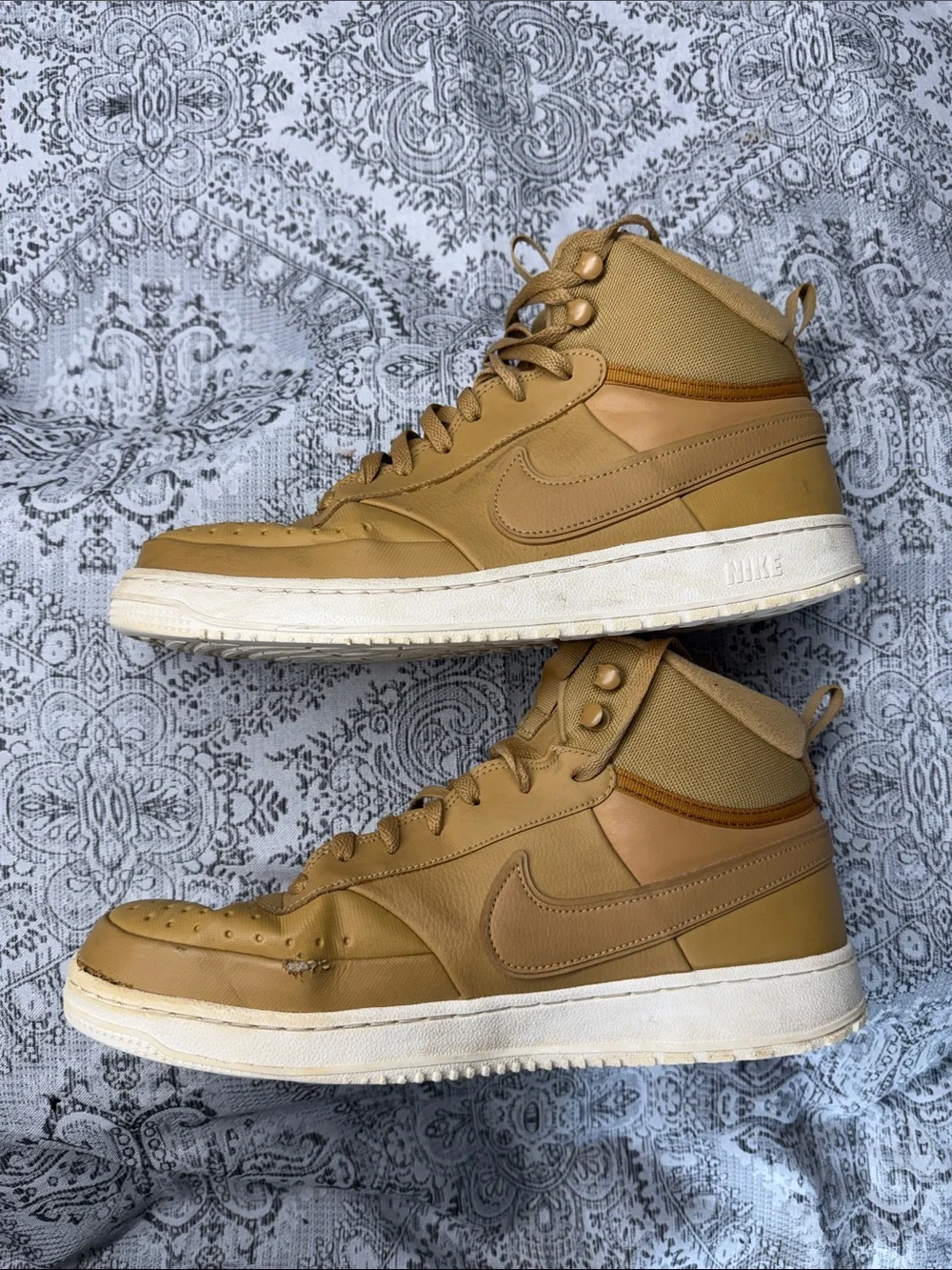 Men's Nike High-Top Casual Sneakers in Wheat